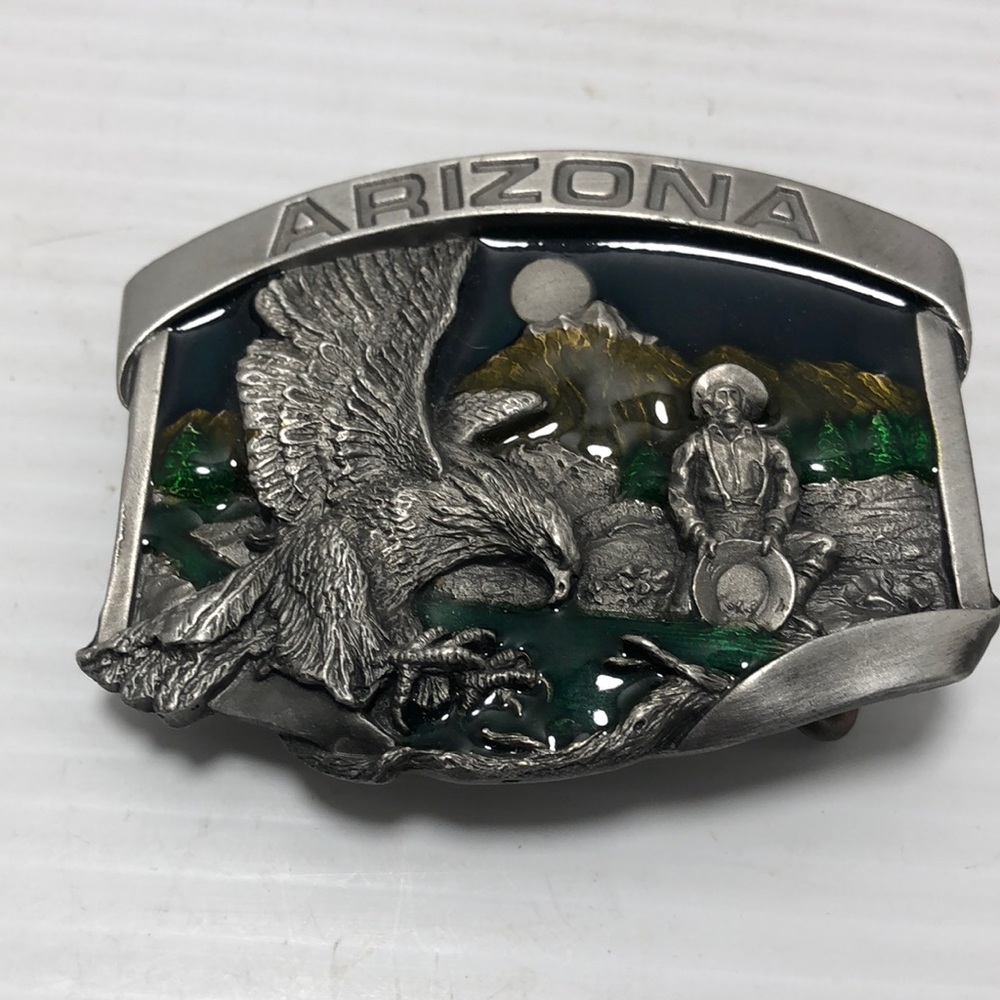 Arizona Eagle PewterBelt Buckle 1984 Siskiyou Vintage